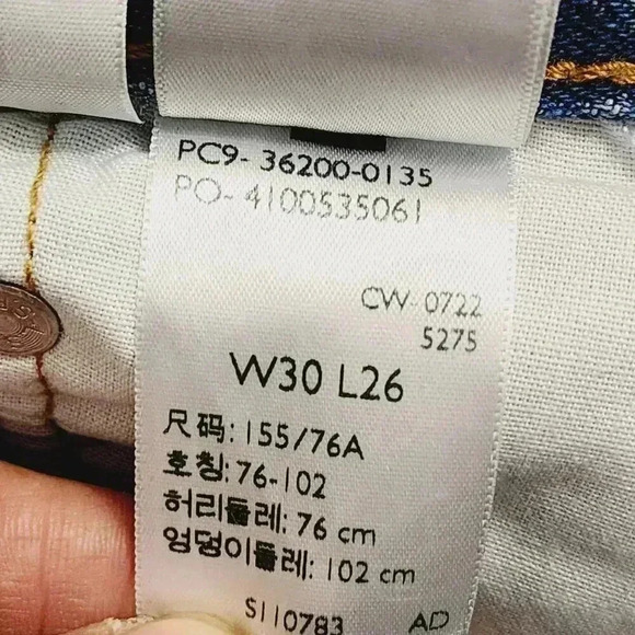 Levis Premium Women Distressed Jeans 30 L26 Blue Denim Bleached - Picture 6 of 10